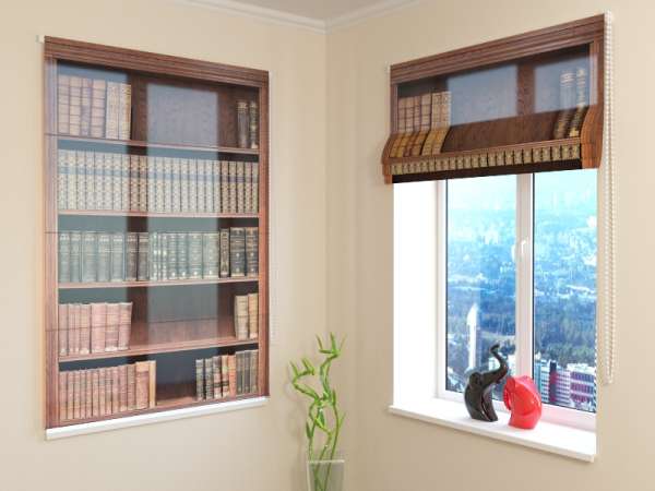 Roman blind: BOOKCASE