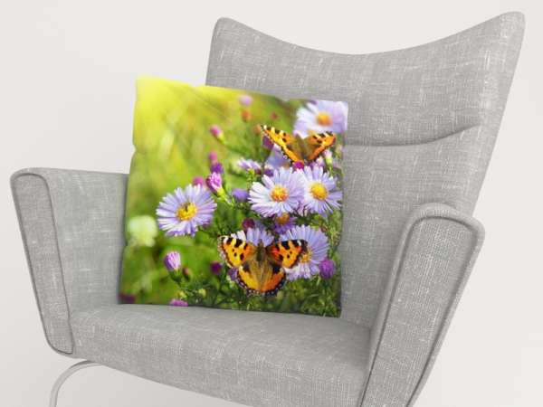 Pillowcase: BUTTERFLIES IN CHAMOMILE FIELD