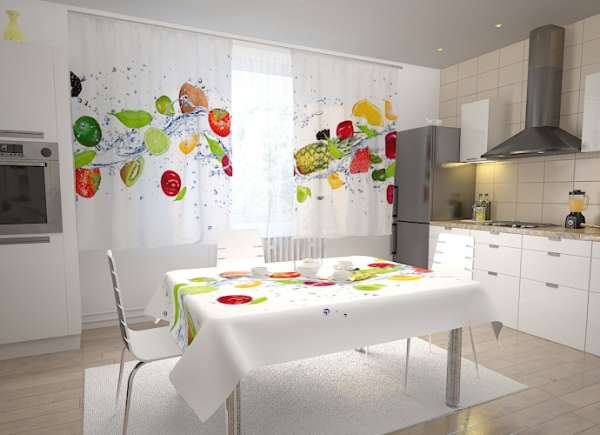 Kitchen curtain: WAVE OF FRESHNESS