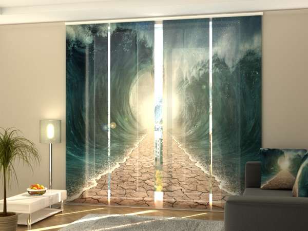 Sliding panel curtain (1-4 pts.): AMAZING WAVES