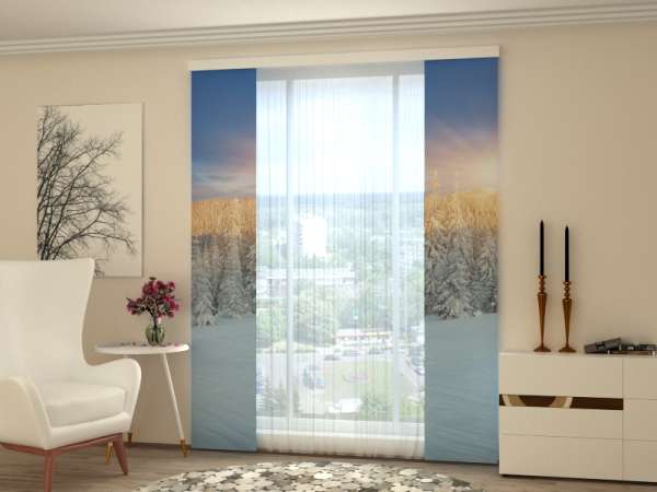 Sliding panel curtain (1-2 pts.): WINTER SUNRISE