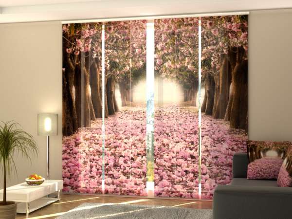 Sliding panel curtain (1-4 pts.): SPRING MAGNOLIAS