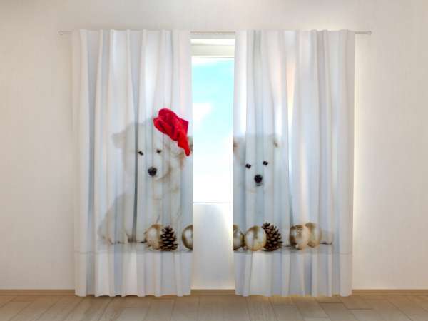 Photo curtain: CHRISTMAS PUPPIES