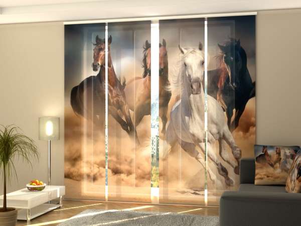 Sliding panel curtain (1-4 pts.): HERD OF HORSES 3