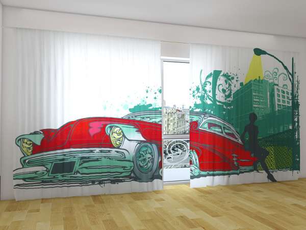 Panoramic curtain: RETROCAR