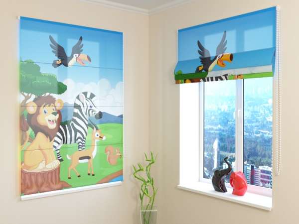 Roman blind: CUTE AFRICAN ANIMALS