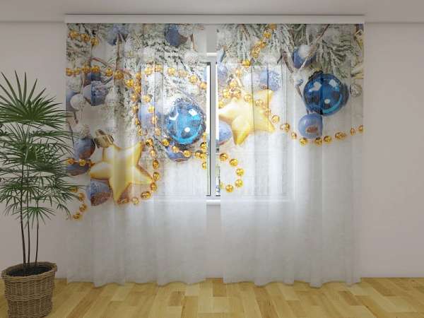 Chiffon curtain: XMAS DECORATIONS ON THE SNOW