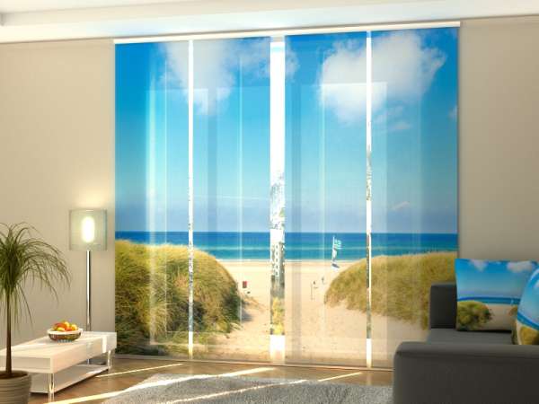 Sliding panel curtain (1-4 pts.): BEACH ON SYLT ISLAND