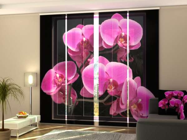 Sliding panel curtain (1-4 pts.): ORCHID TWIG