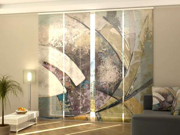 Sliding panel curtain (1-4 pts.): MODERN ABSTRACT ART PAINTING