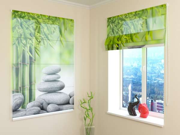 Roman blind: BAMBOO AND STONES 2