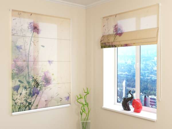 Roman blind: FLOWER FIELD