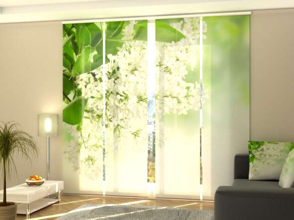 Sliding panel curtain (1-4 pts.): WHITE LILAC