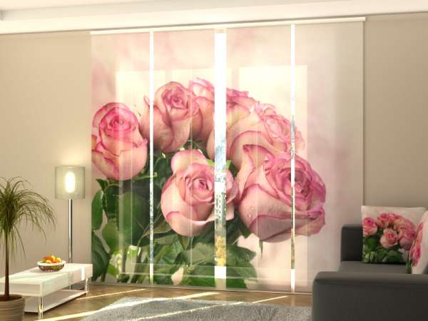 Sliding panel curtain (1-4 pts.): PINK BRANCH