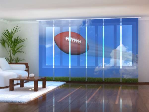 Sliding panel curtain (1-6 pts.): FAST FOOTBALL FLYING
