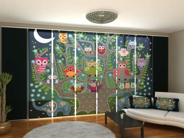 Sliding panel curtain (1-8 pts.): BEDTIME STORY