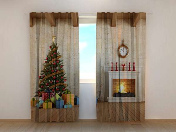 Photo curtain: CHRISTMAS IN THE COUNTRY HOUSE