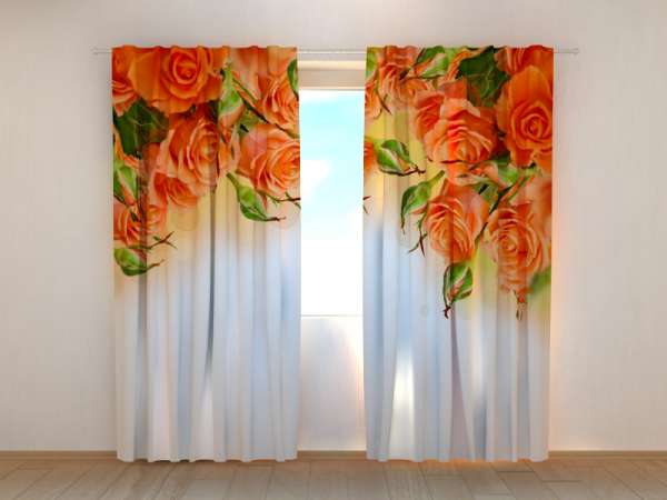 Photo curtain: ORANGE ROSES