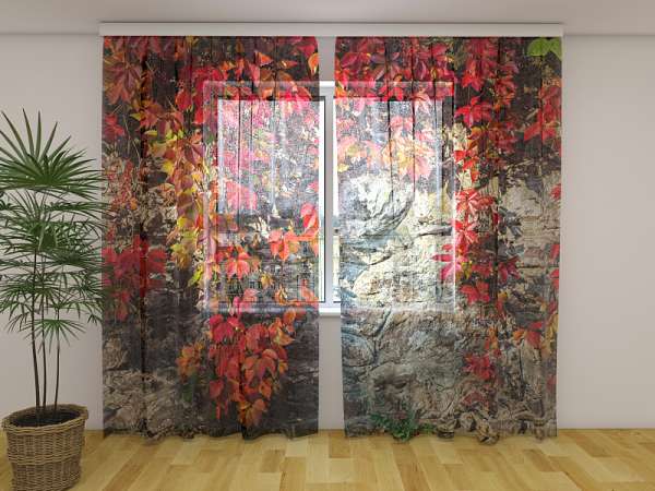 Chiffon curtain: AUTUMN IVY