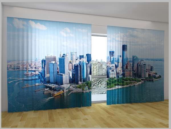 Panoramic curtain: PORT OF NEW YORK