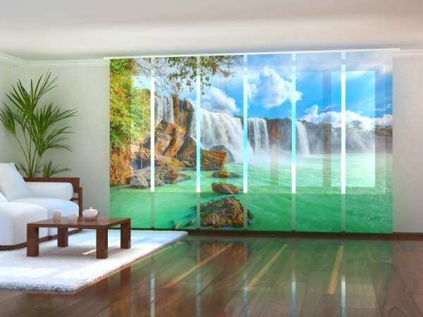 Sliding panel curtain (1-6 pts.): WATERFALL IN VIETNAM