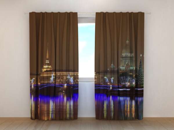 Photo curtain: ST. PETERSBURG AT NIGHT