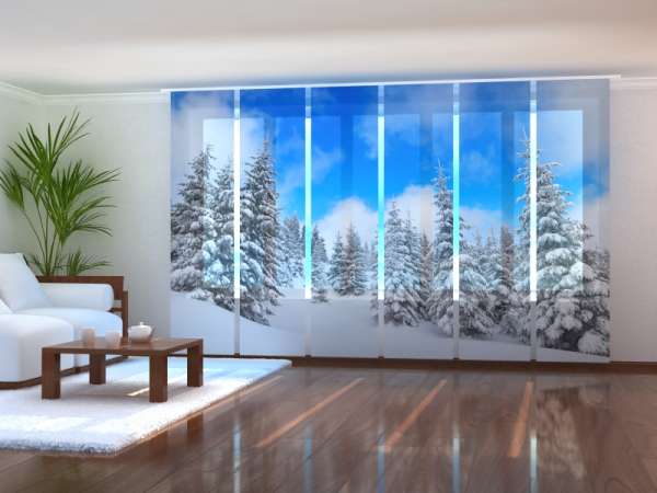 Sliding panel curtain (1-6 pts.): WINTER IN THE FOREST