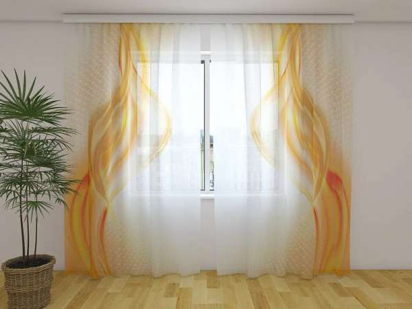 Chiffon curtain: SUNNY ABSTRACT WAVES