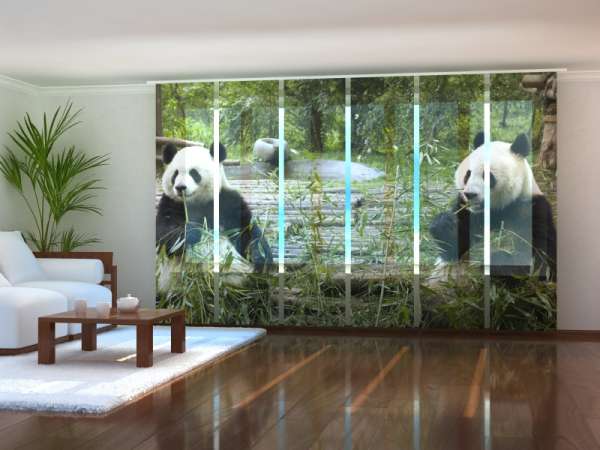 Sliding panel curtain (1-6 pts.): SWEET PANDAS