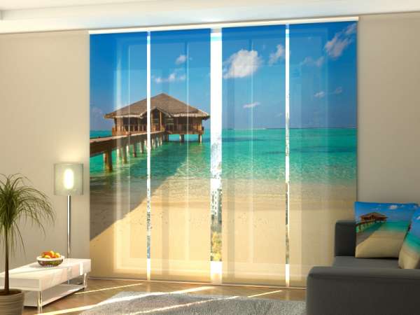 Sliding panel curtain (1-4 pts.): TROPICAL BEACH AT MALDIVES