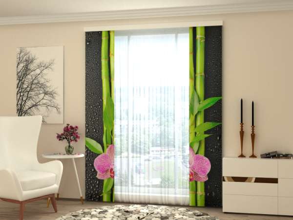 Sliding panel curtain (1-2 pts.): ORCHIDS AND BAMBOO 3