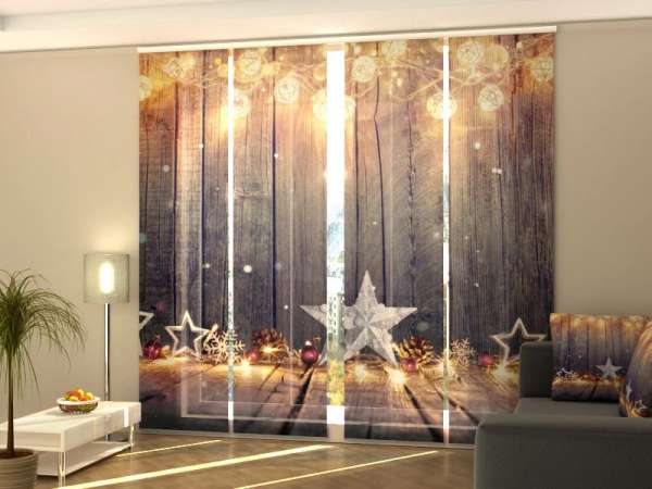 Sliding panel curtain (1-4 pts.): GLOWING CHRISTMAS DECORATIONS