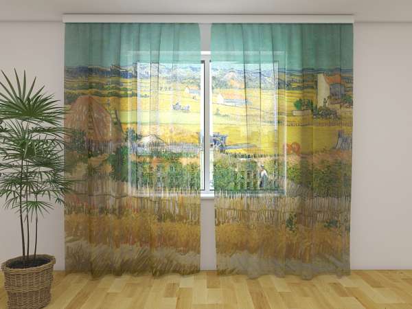 Chiffon curtain: VAN GOGH'S HARVEST AT LA CRAU