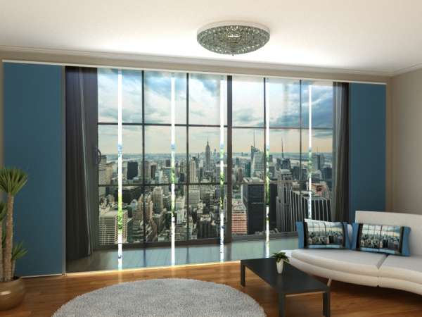 Sliding panel curtain (1-8 pts.): VIEW OF NEW YORK