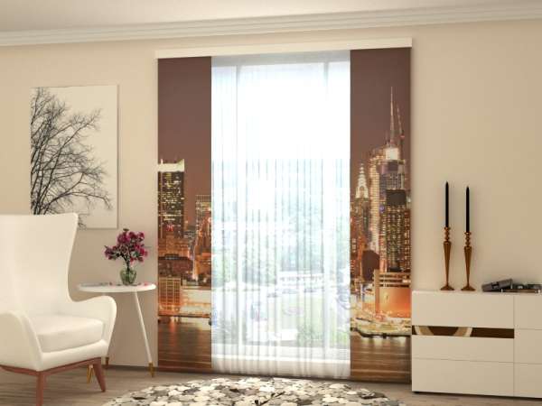 Sliding panel curtain (1-2 pts.): EVENING MANHATTAN