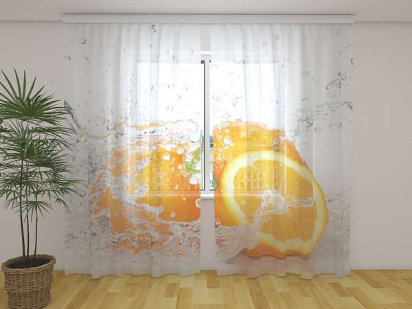 Chiffon curtain: JUICY ORANGE