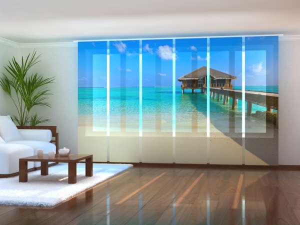 Sliding panel curtain (1-6 pts.): TROPICAL BEACH AT MALDIVES
