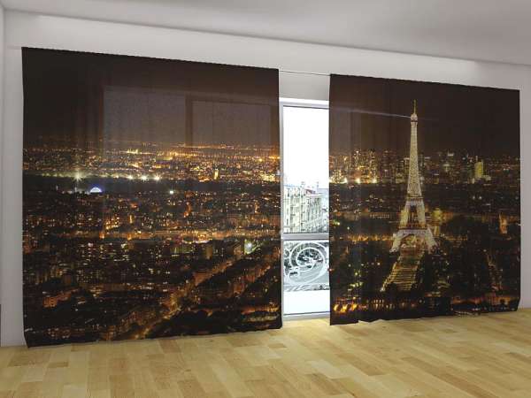 Panoramic curtain: PARIS AT NIGHT