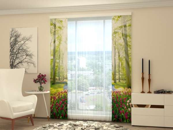 Sliding panel curtain (1-2 pts.): PARK TULIPS