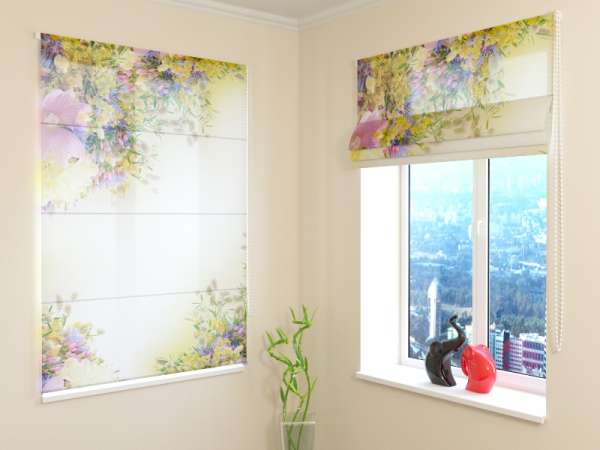 Roman blind: SUMMER FIELD FLOWERS