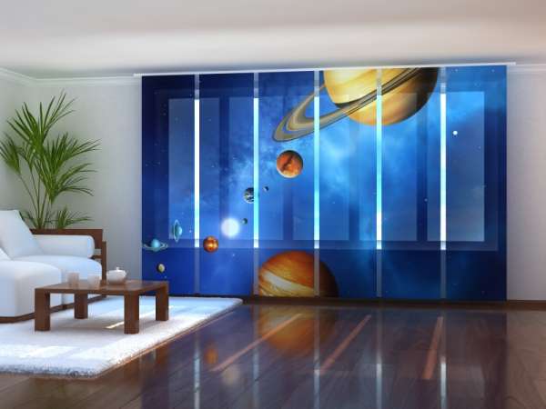 Sliding panel curtain (1-6 pts.): SOLAR SYSTEM