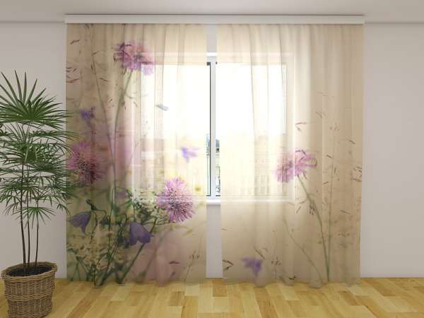 Chiffon curtain: FLOWER FIELD