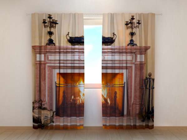 Photo curtain: MARBLE FIREPLACE