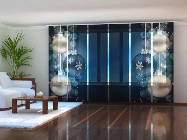 Sliding panel curtain (1-6 pts.): BLUE NEW YEAR SHINE