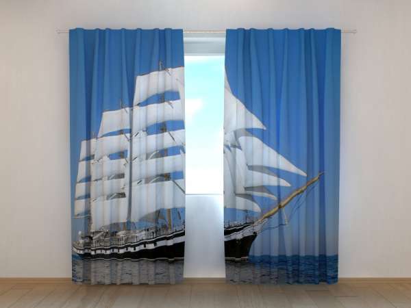 Photo curtain: WHITE SAILING SHIP