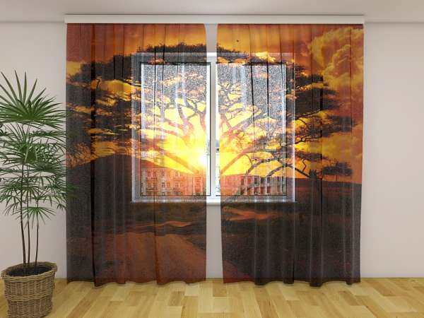 Chiffon curtain: AFRICA SUNSET