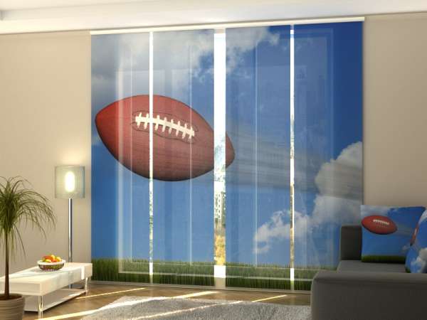 Sliding panel curtain (1-4 pts.): FAST FOOTBALL FLYING