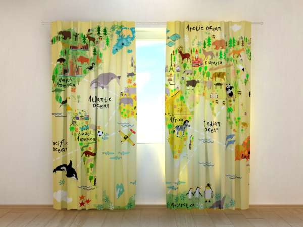 Photo curtain: KIDS MAP