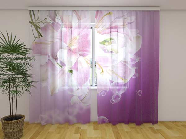 Chiffon curtain: APHRODITE'S LILIES