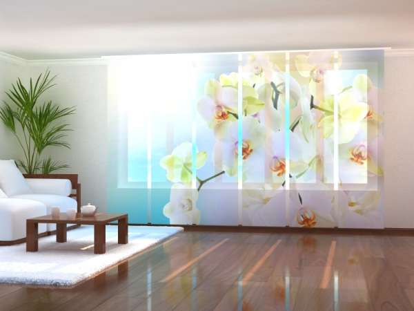 Sliding panel curtain (1-6 pts.): WHITE ORCHID TWIG